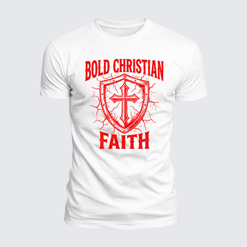 Man Of God Husband Dad Jesus God Christian Cotton T-Shirt