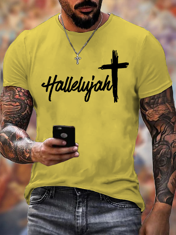 Hallelujah Jesus God Christian Cotton T-Shirt