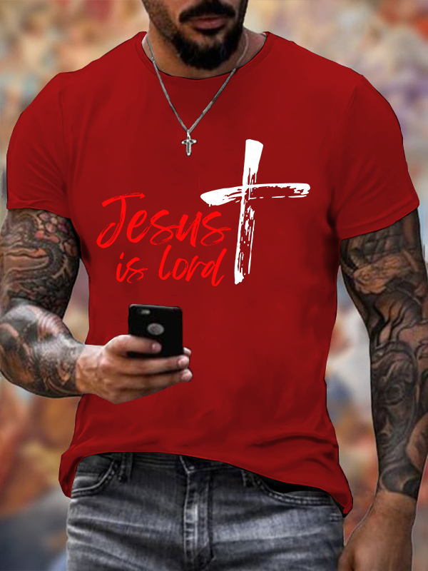 Jesus Is  Lord Jesus God Christian Cotton T-Shirt