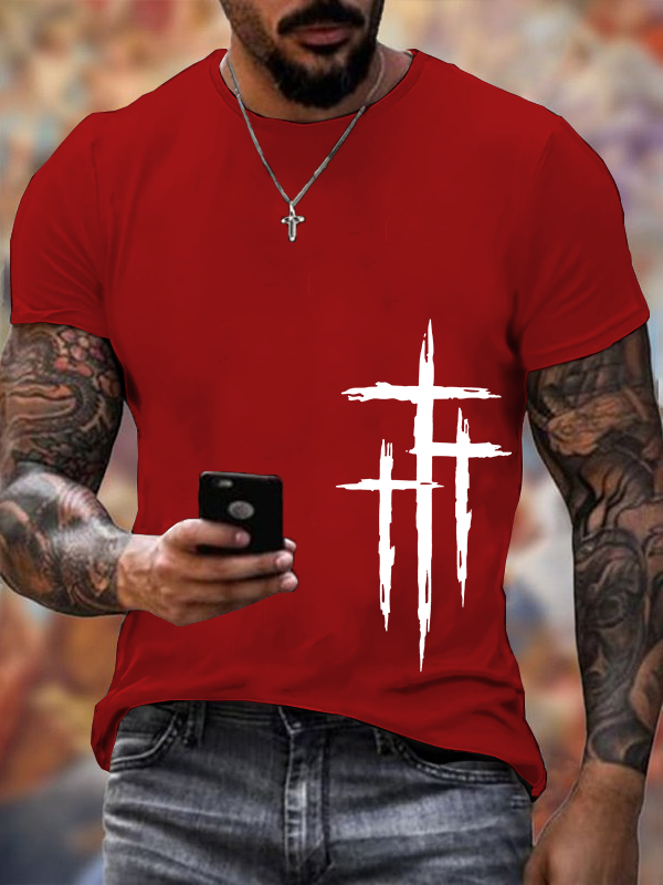 Faith Cross  Jesus God Christian Cotton T-Shirt