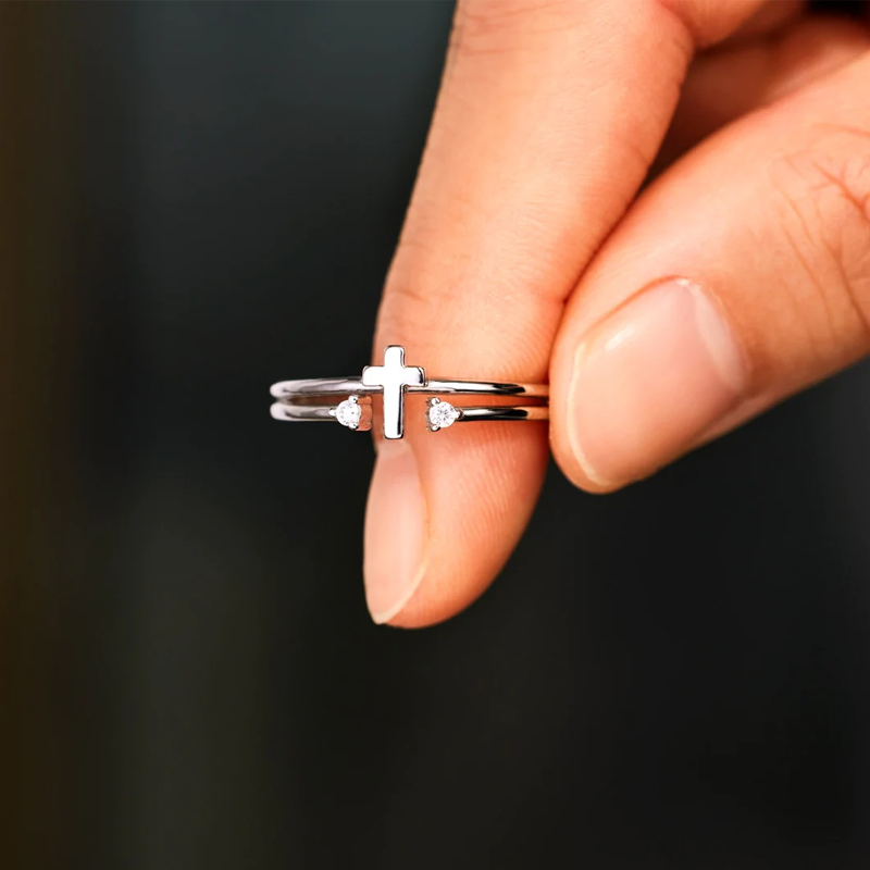Cross Christian 925 Sterling Silver Ring
