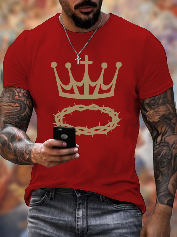Crown of Thorns Jesus God Christian Cotton T-Shirt