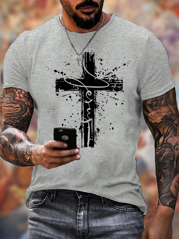 Jesus Cross  Jesus God Christian Cotton T-Shirt