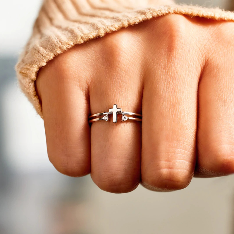 Cross Christian 925 Sterling Silver Ring