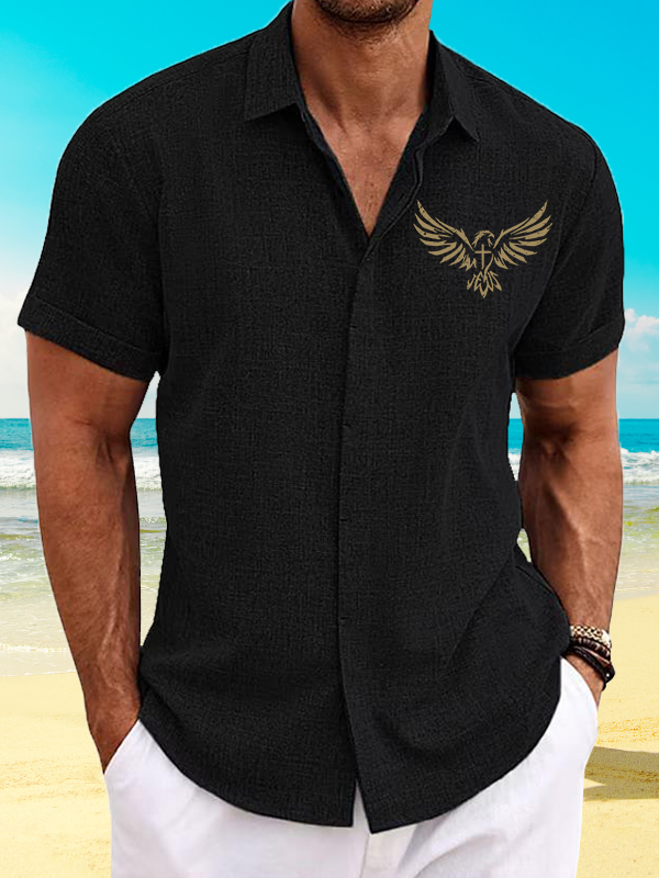 Wings Like Eagles Jesus God  Christian Short Sleeve Shirt