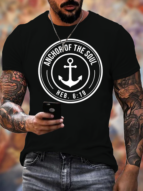 Man Of God Husband Dad Jesus God Christian Cotton T-Shirt