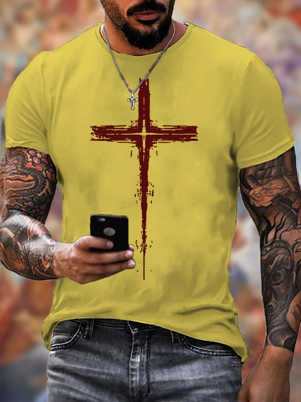 Light of Cross Jesus God Christian Cotton T-Shirt