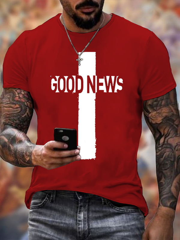 Good News Jesus God Christian Cotton T-Shirt