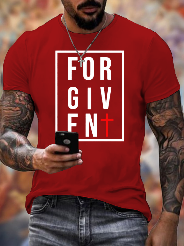Not Perfect Just Foregiven Jesus God Christian Cotton T-Shirt
