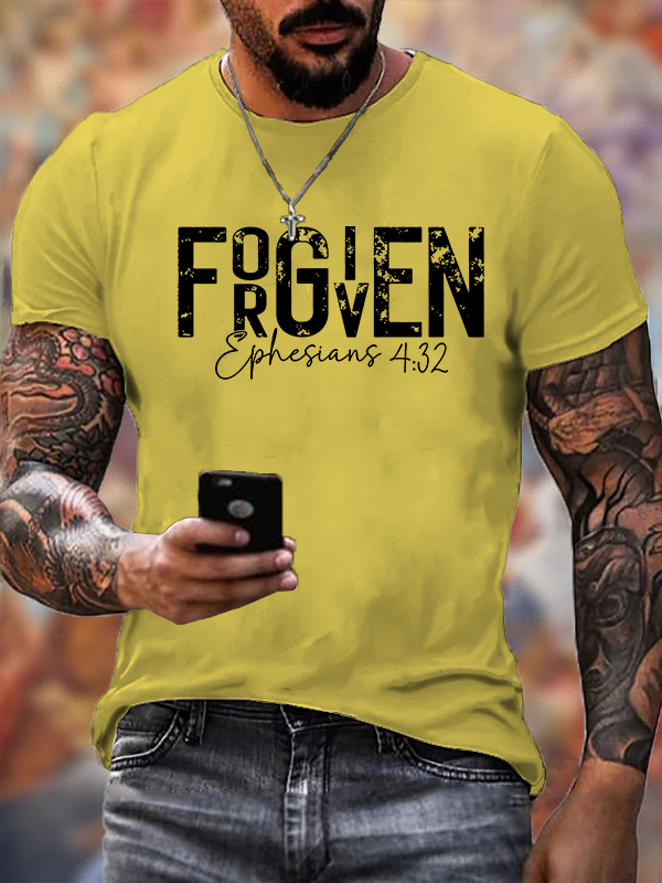 Not Perfect Just Foregiven Jesus God Christian Cotton T-Shirt
