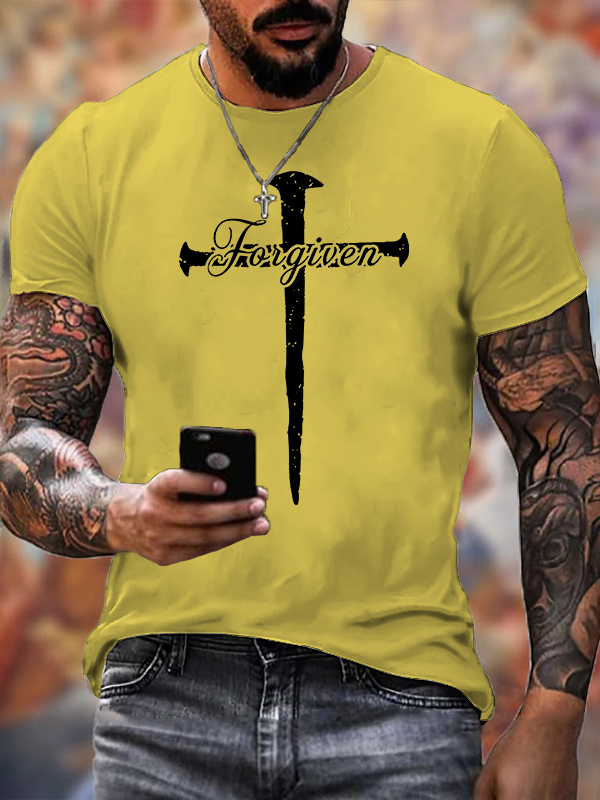 Forgiven Jesus God Christian Cotton T-Shirt