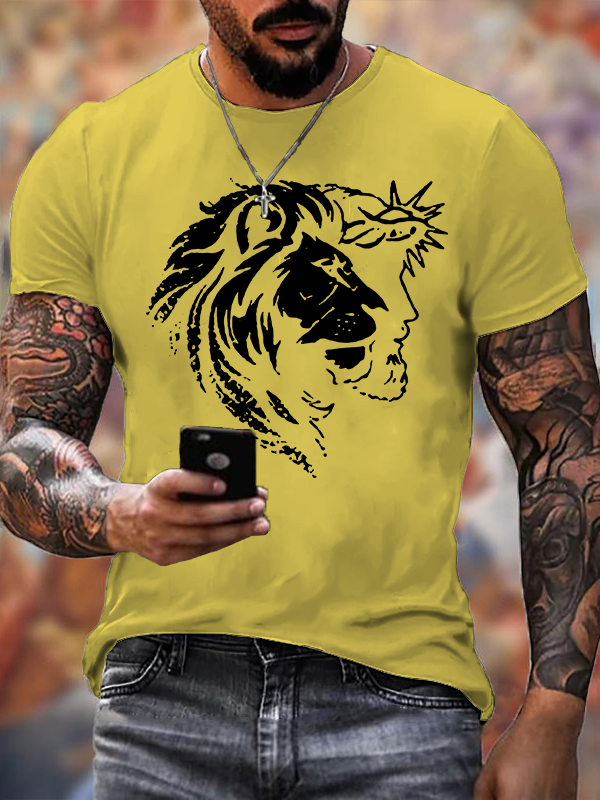 King of Kings Jesus God Christian Cotton T-Shirt