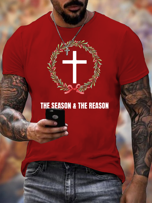 The Season And The Reason  Jesus God Christian Cotton T-Shirt
