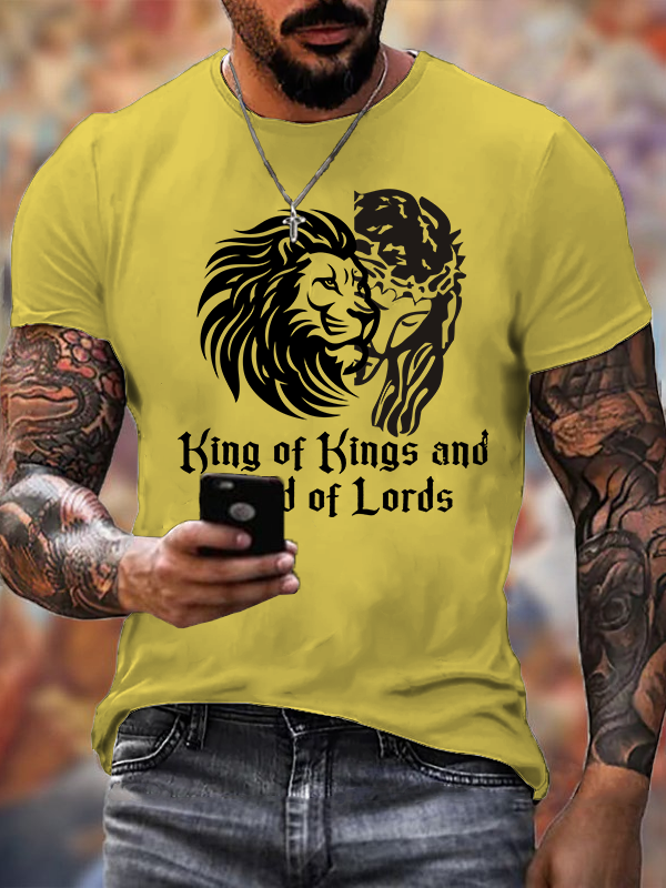 King of Kings and Lord of Lords Jesus God Christian Cotton T-Shirt