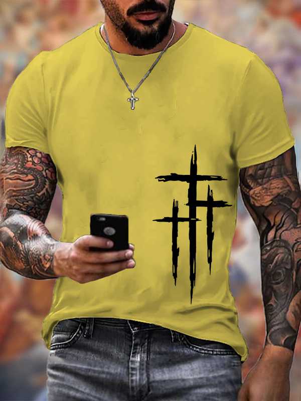 Faith Cross  Jesus God Christian Cotton T-Shirt