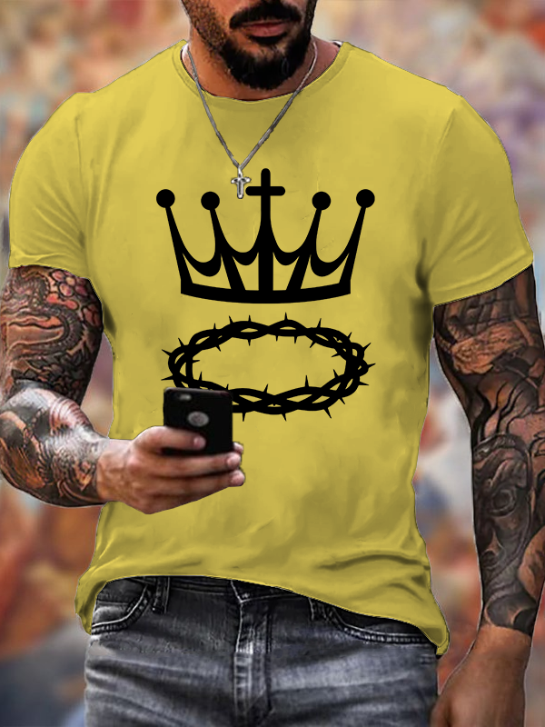 Crown of Thorns Jesus God Christian Cotton T-Shirt