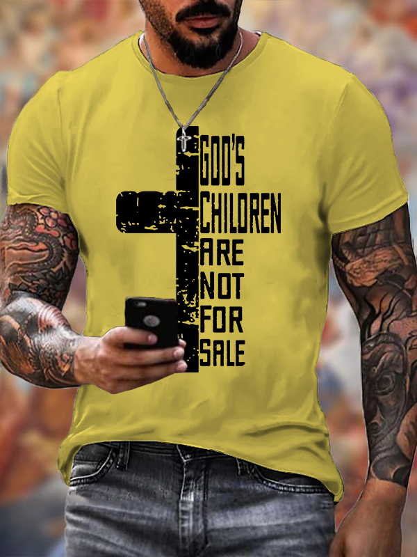 God'S Children Are Not For Sale Jesus God Christian Cotton T-Shirt
