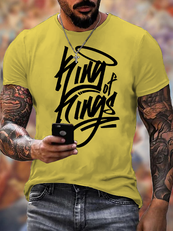 King Of Kings Jesus God Christian Cotton T-Shirt