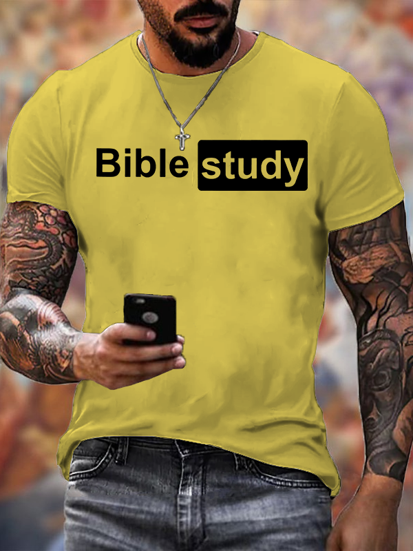 Bible Study Jesus God Christian Cotton T-Shirt