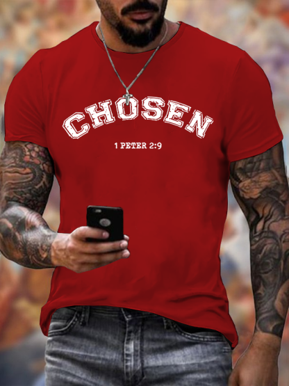 Chosen Jesus God Christian Cotton T-Shirt