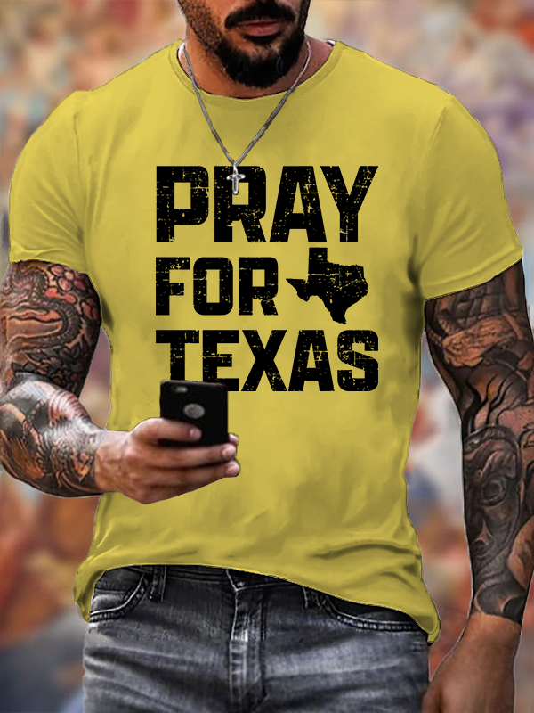 Pray For Texas Jesus God Christian Cotton T-Shirt