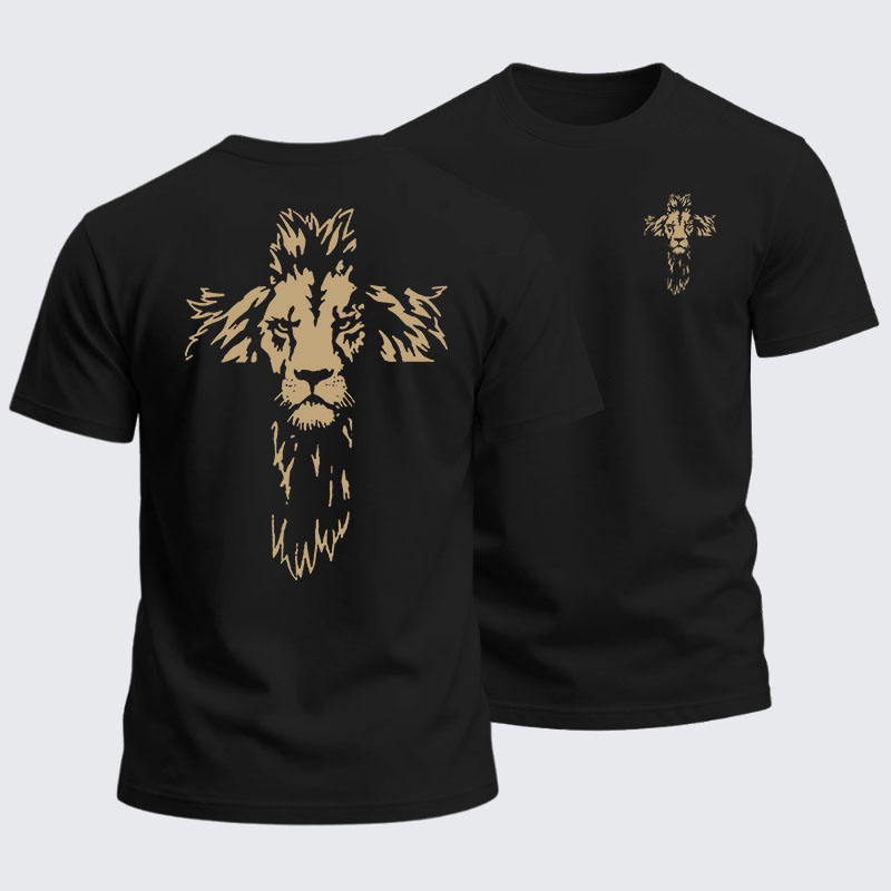 Man Of God Husband Dad Jesus God Christian Cotton T-Shirt
