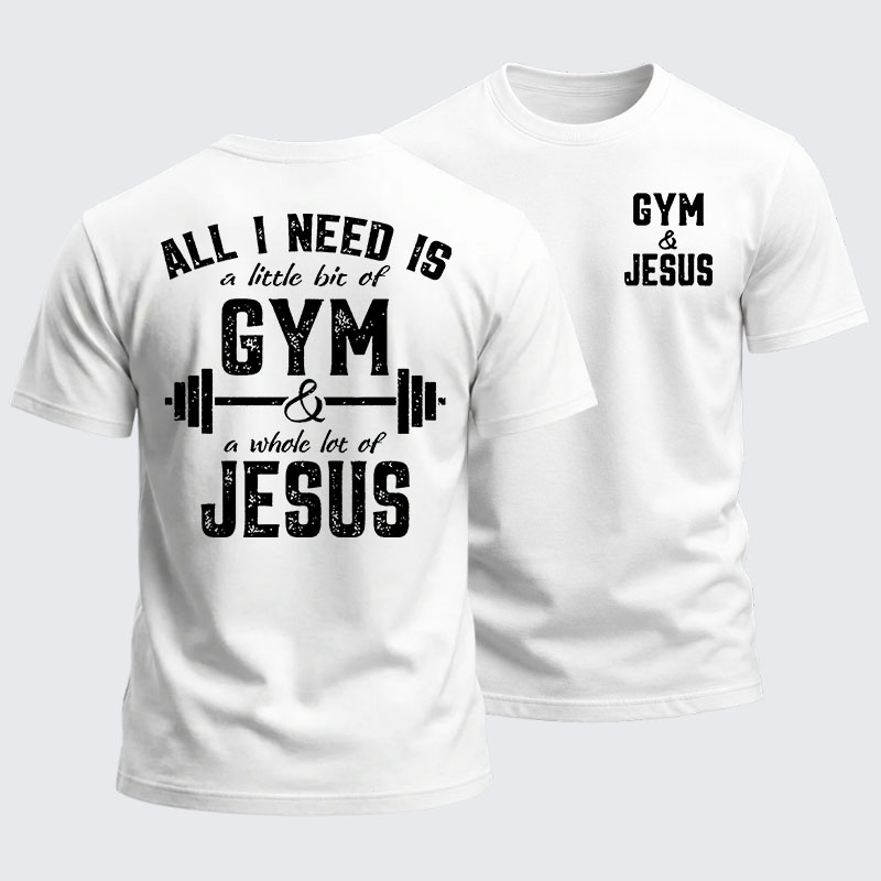 Heavyweight Cotton Tee -Gym and Jesus