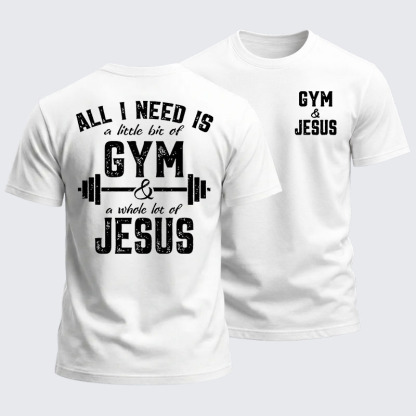 Heavyweight Cotton Tee -Gym and Jesus