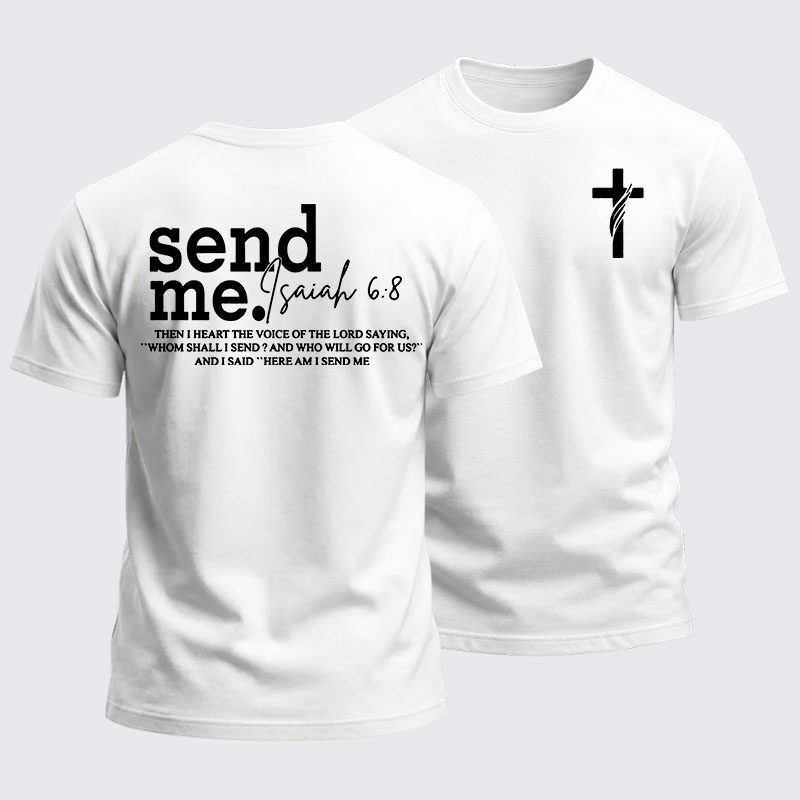 Heavyweight Cotton Tee - Send Me Isaiah 6:8