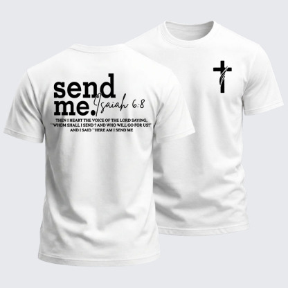 Heavyweight Cotton Tee - Send Me Isaiah 6:8