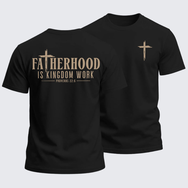 Heavyweight Cotton Tee - Fatherhood is Kingdom Work