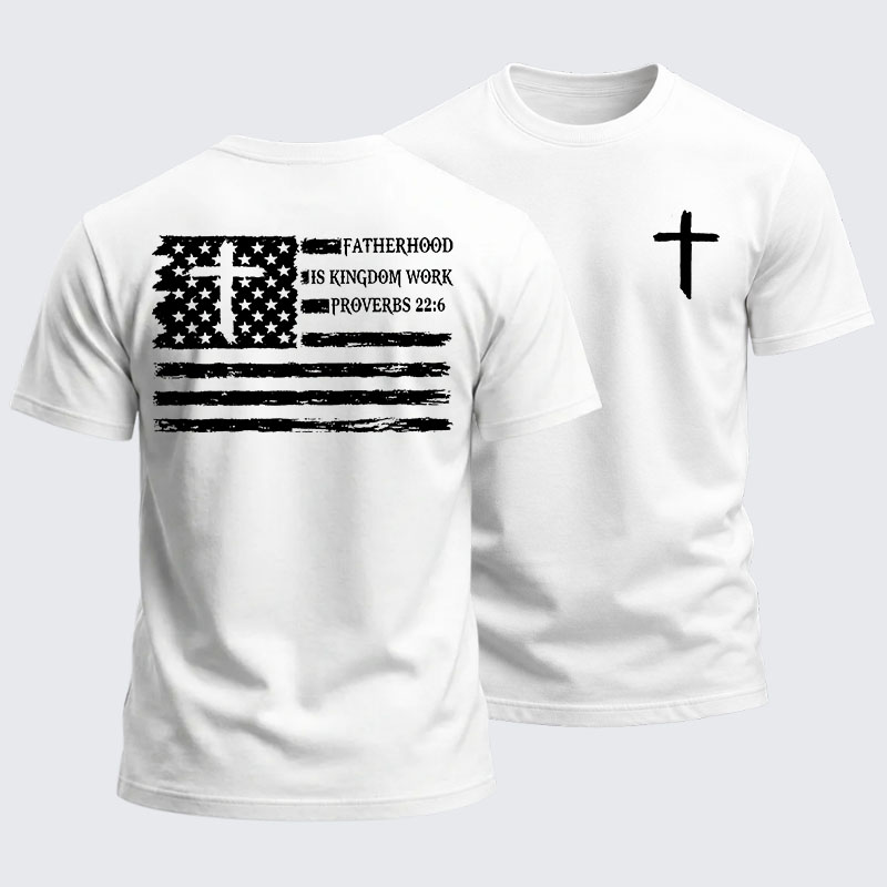 Heavyweight Cotton Tee - Fatherhood is Kingdom Work