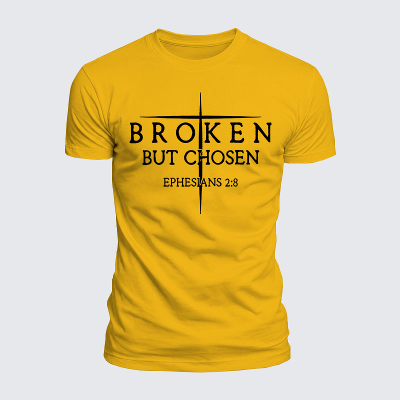Luxe Mercerized Cotton Tee -   Broken But Chosen