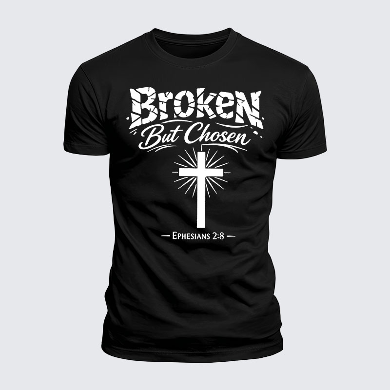 Luxe Mercerized Cotton Tee - Broken But Chosen