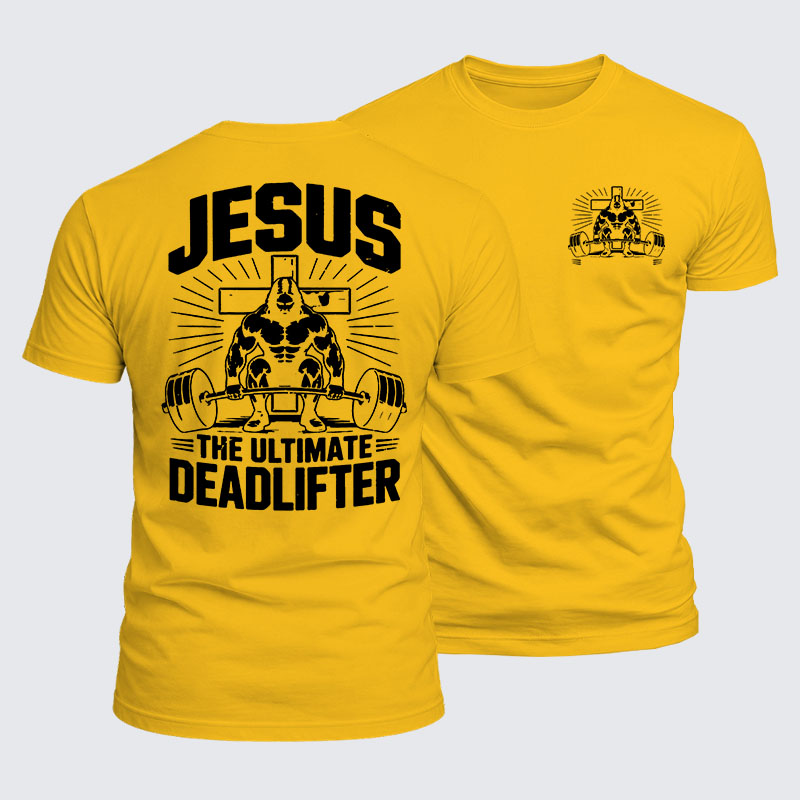 Luxe Mercerized Cotton Tee - Jesus The Ultimate Deadlifter