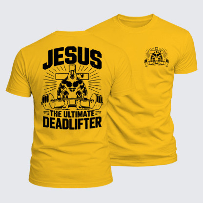 Luxe Mercerized Cotton Tee - Jesus The Ultimate Deadlifter