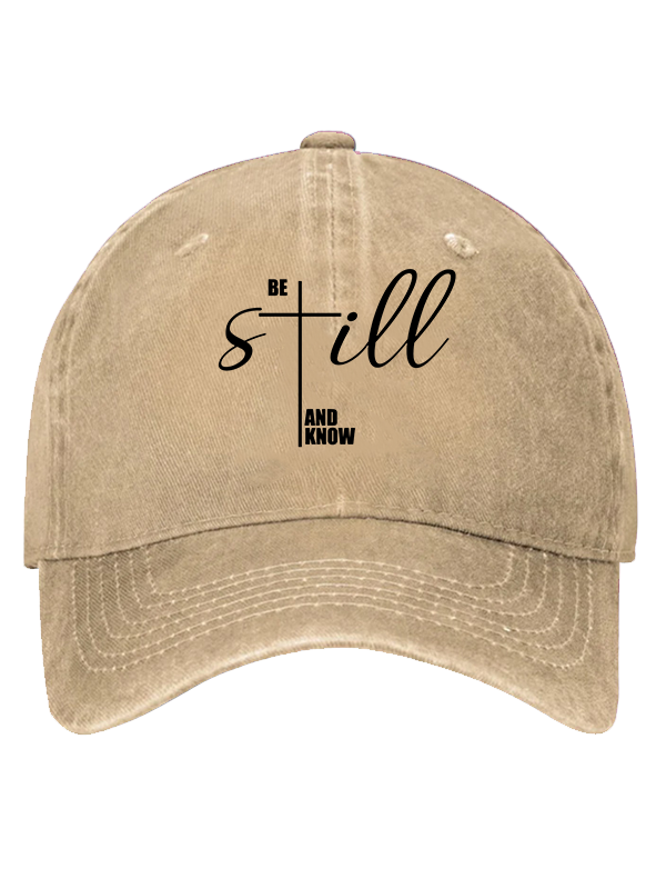 Be Still And Know Cross Christian Hat
