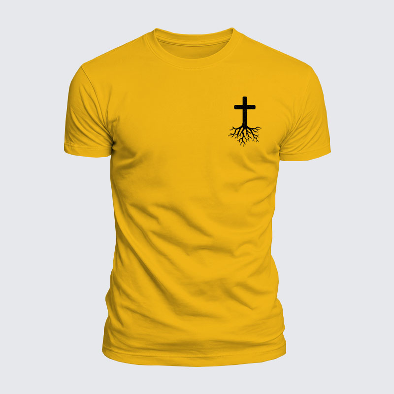 [Copy]Luxe Mercerized Cotton Tee - Tattered Flag Cross 