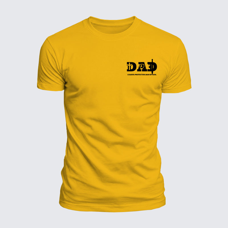 Luxe Mercerized Cotton Tee - Dad-Leader Protector Man Of God 