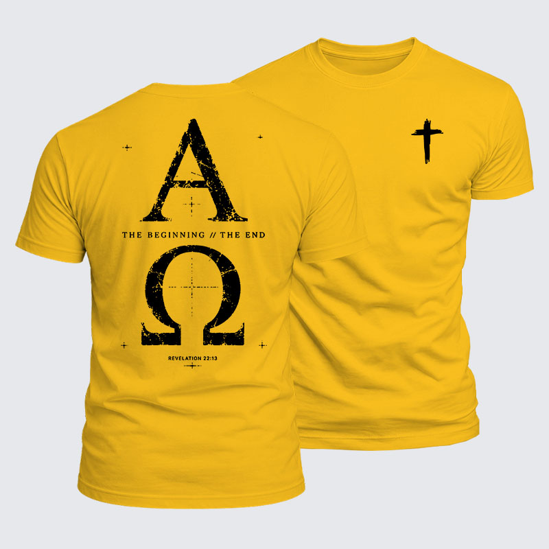 Luxe Mercerized Cotton Tee - Alpha and the Omega Revelation 22:13