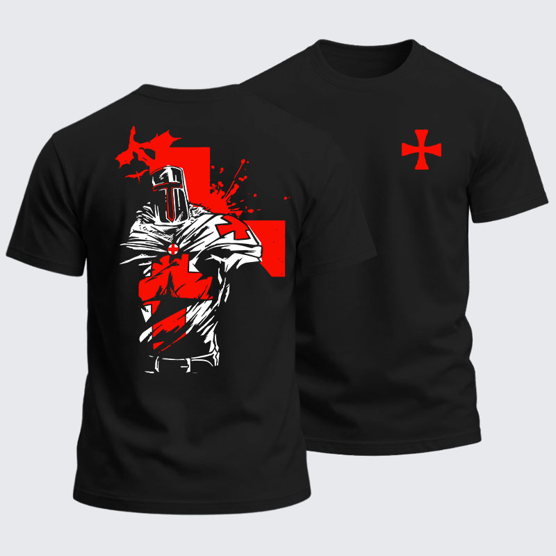 Heavyweight Cotton Tee - Knights Templar Crusader 