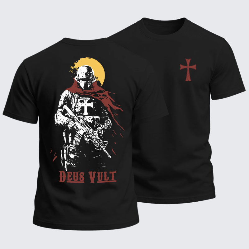 Heavyweight Cotton Tee - Deus Vult