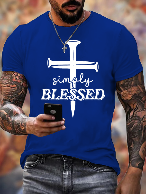 Man Of God Husband Dad Jesus God Christian Cotton T-Shirt