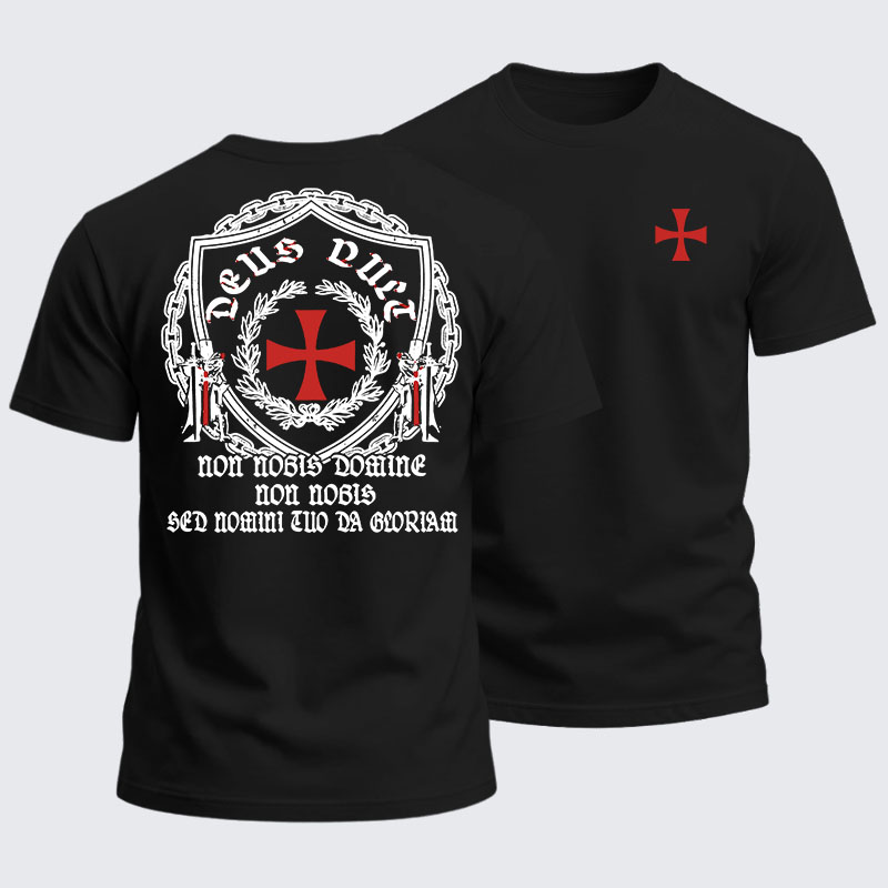 Heavyweight Cotton Tee -  Knights Templar Crusader