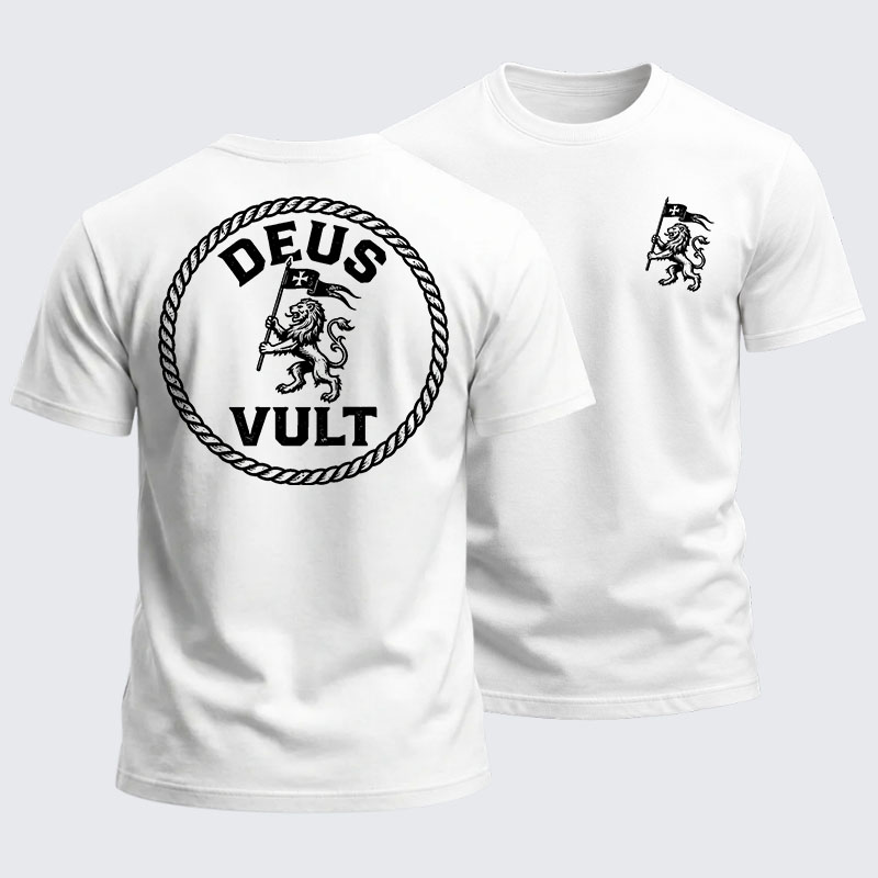 Heavyweight Cotton Tee - Deus Vult