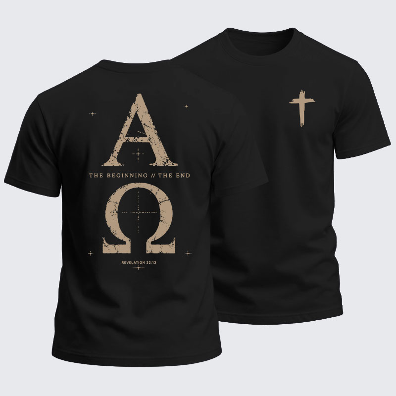 Heavyweight Cotton Tee - Alpha and the Omega Revelation 22:13