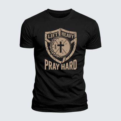 Luxe Mercerized Cotton Tee - Lift Heavy Pray Hard