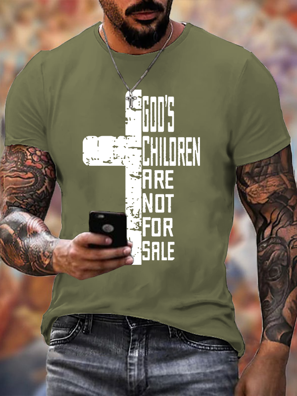 God'S Children Are Not For Sale Jesus God Christian Cotton T-Shirt