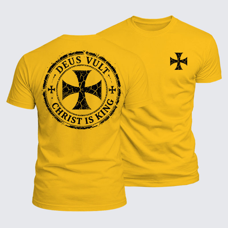 Luxe Mercerized Cotton Tee - Deus Vult Christ Is King