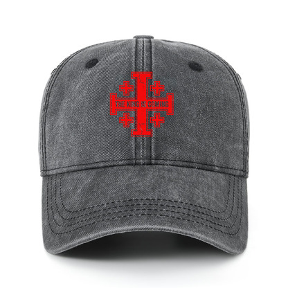 Heritage Washed Cap - Jerusalem Cross